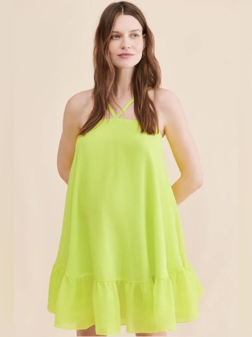Hatch neon maternity chiffon dress